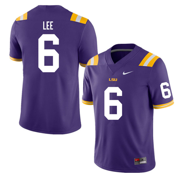 Men #6 Devonta Lee LSU Tigers College Football Jerseys Sale-Purple - Click Image to Close